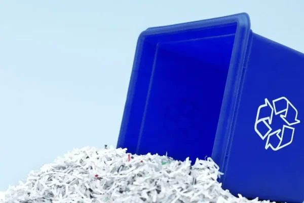 shredded paper in recycling bins-Shredding Services in Harlow shredded paper in recycling bins-Shredding Services in Harlow